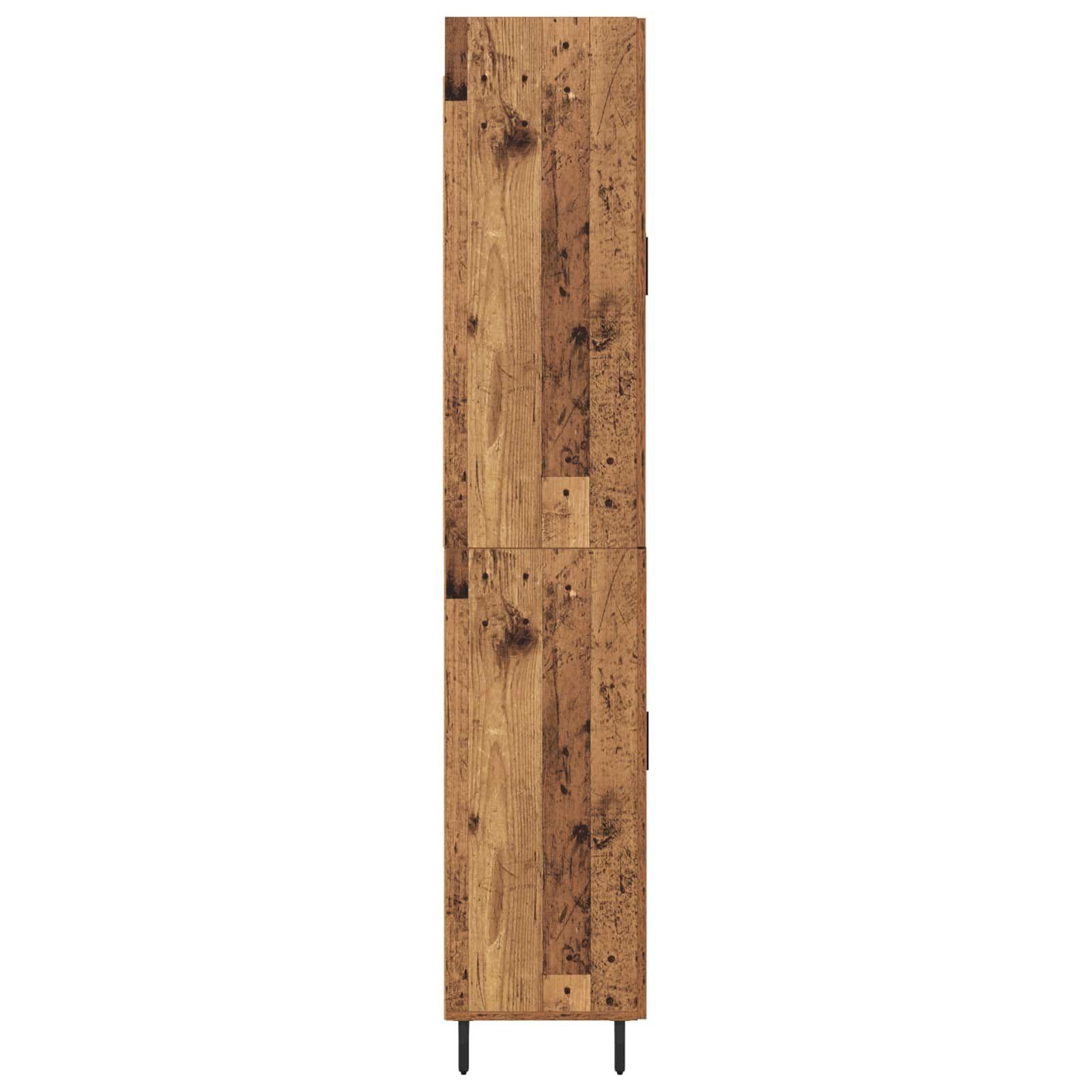 Highboard s ladicama 2 pcs Staro drvo Inženjerska drva i staklo