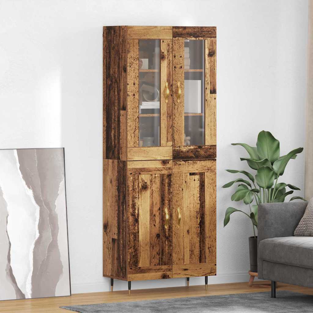 Highboard 2 kom. Staro drvo 69,5 x 34 x 180 cm