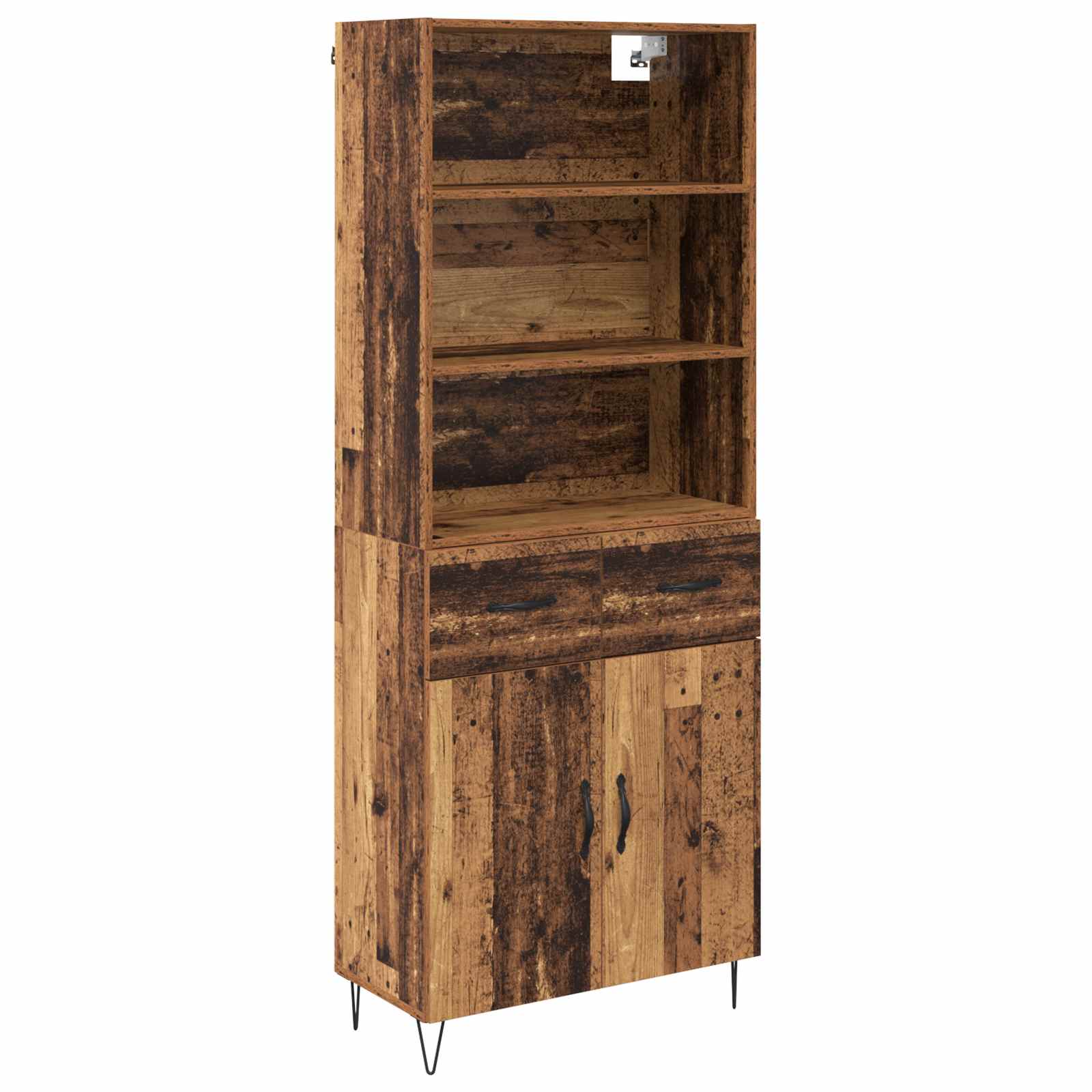 Highboard s ladicama 2 pcs Staro drvo Konstruirano drvo