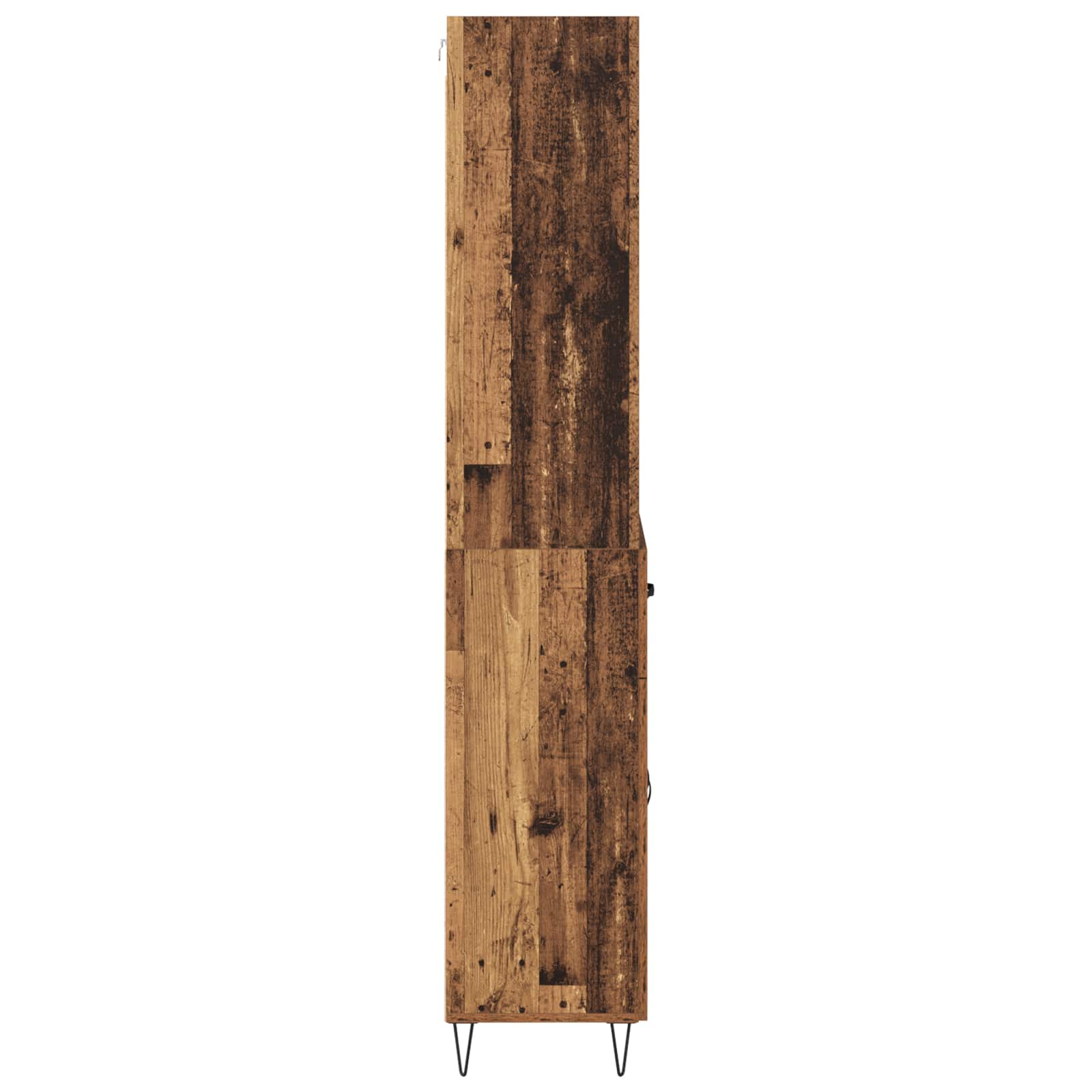Highboard s ladicama 2 pcs Staro drvo Konstruirano drvo