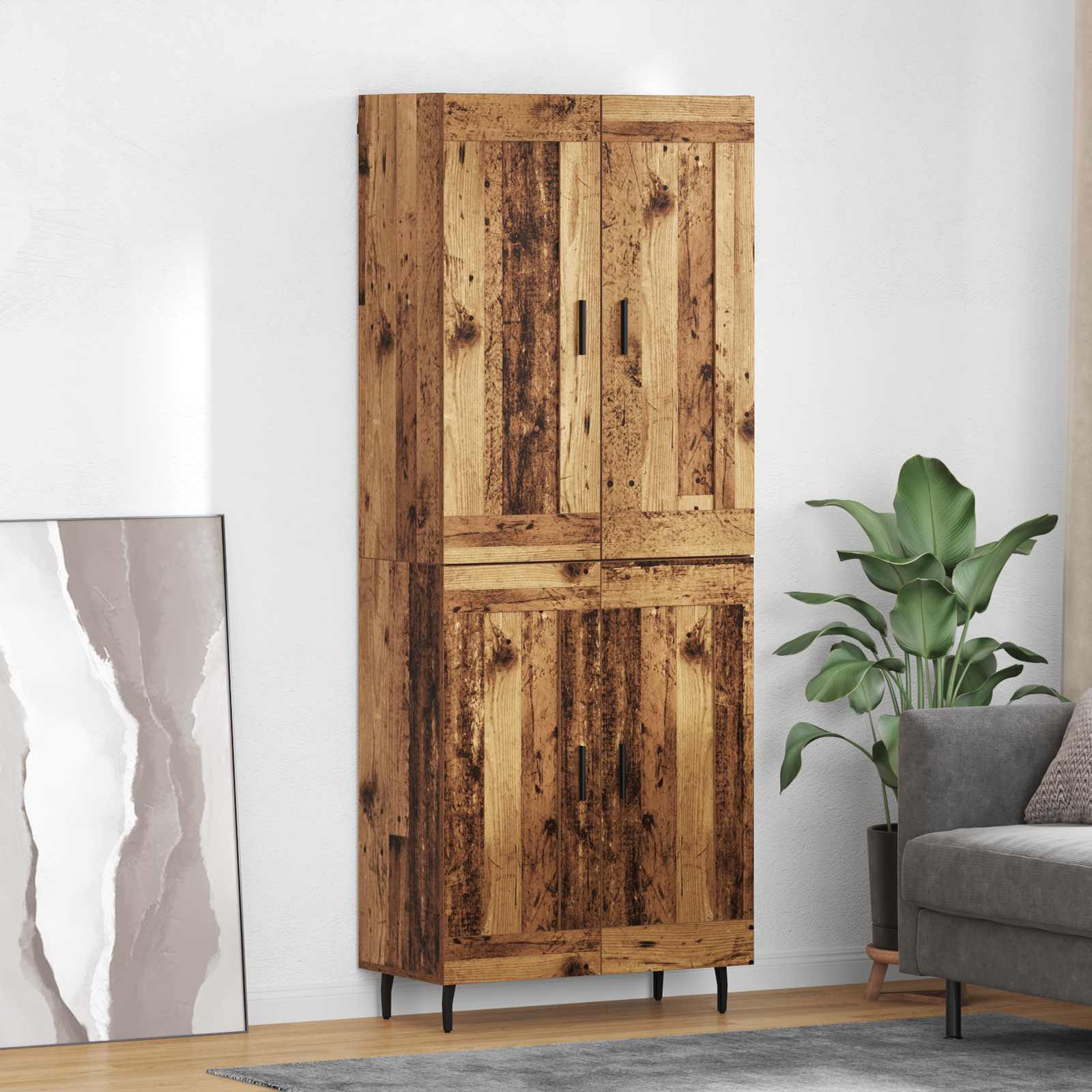 Highboard 2 kom. Staro drvo 69,5 x 34 x 180 cm