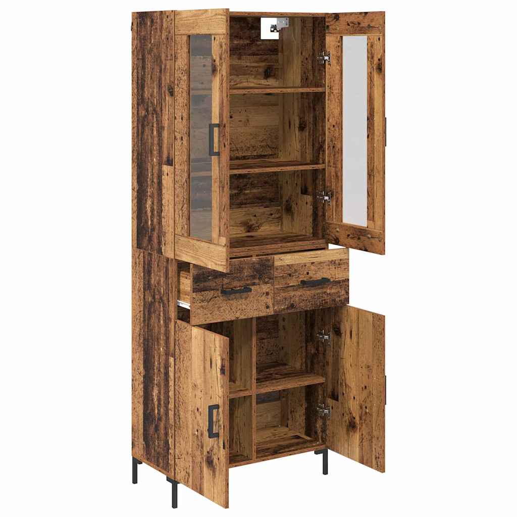 Highboard s ladicama 2 pcs Staro drvo Konstruirano drvo