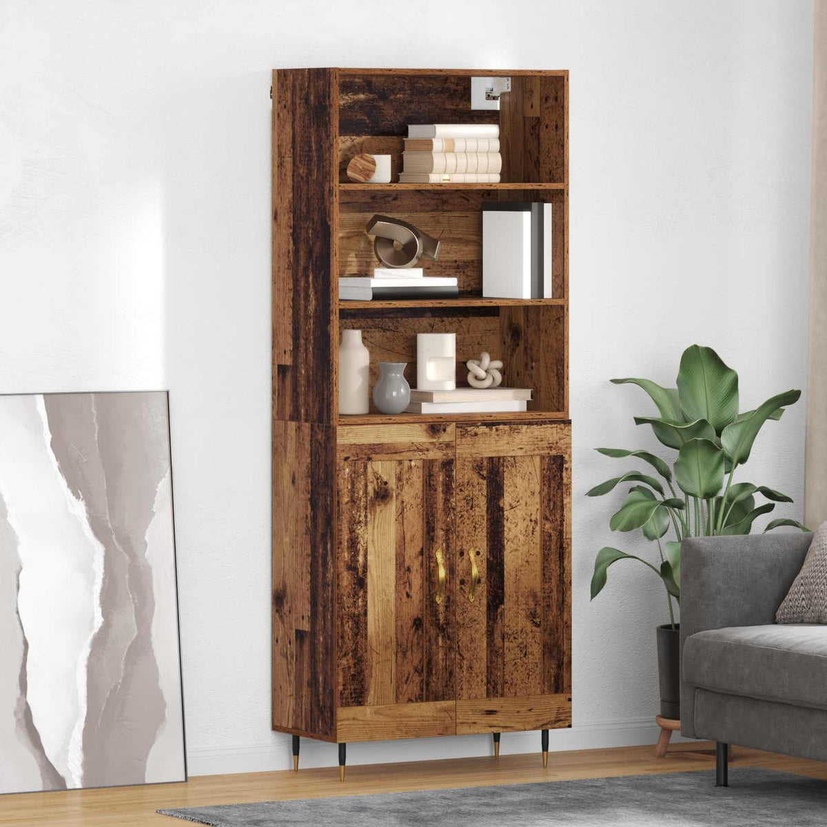 Highboard Staro drvo 69,5 x 34 x 180 cm Konstruirano drvo
