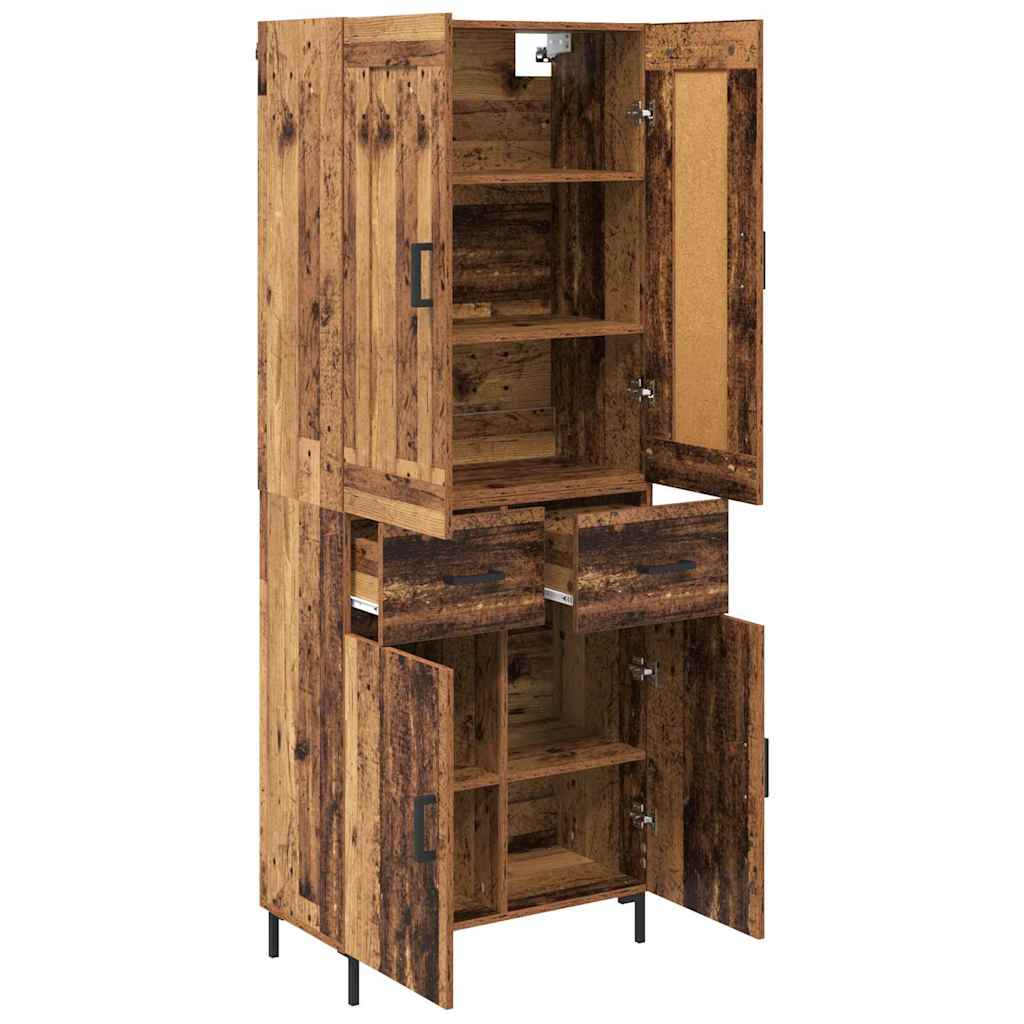 Highboard s ladicama 2 pcs Staro drvo Konstruirano drvo