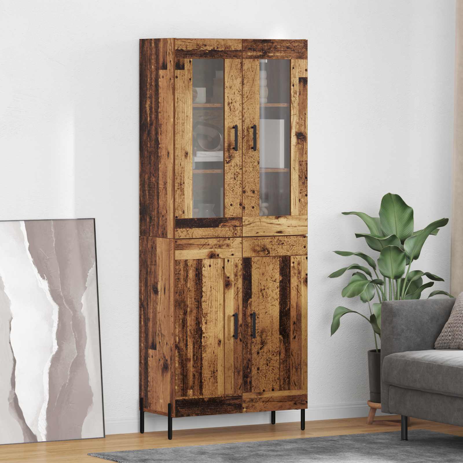 Highboard Zidne Staro drvo 69,5 x 34 x 180 cm Konstruirano drvo