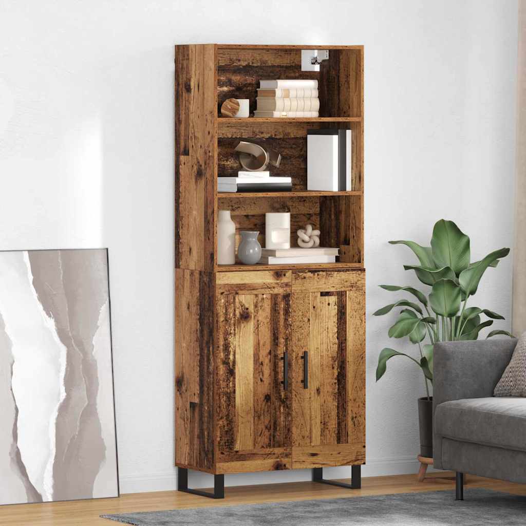 Highboard 2 kom. Staro drvo 69,5 x 34 x 180 cm