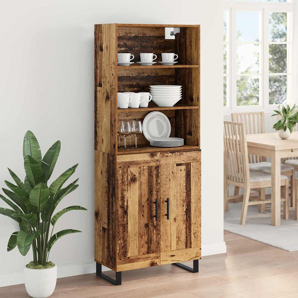 Highboard 2 kom. Staro drvo 69,5 x 34 x 180 cm