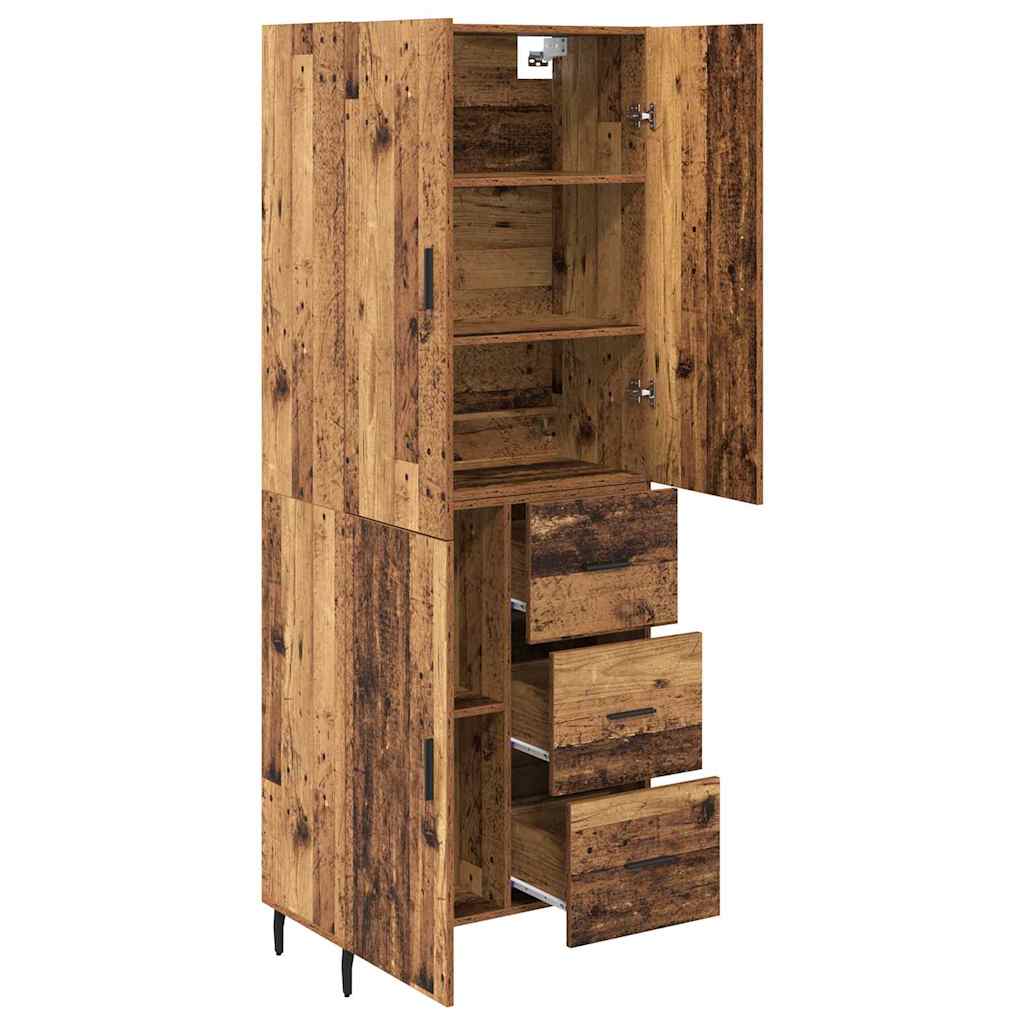 Highboard 2 kom. Staro drvo 69,5 x 34 x 180 cm