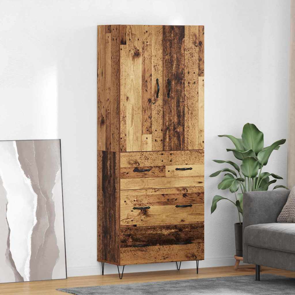 Highboard 2 kom. Staro drvo 69,5 x 34 x 180 cm