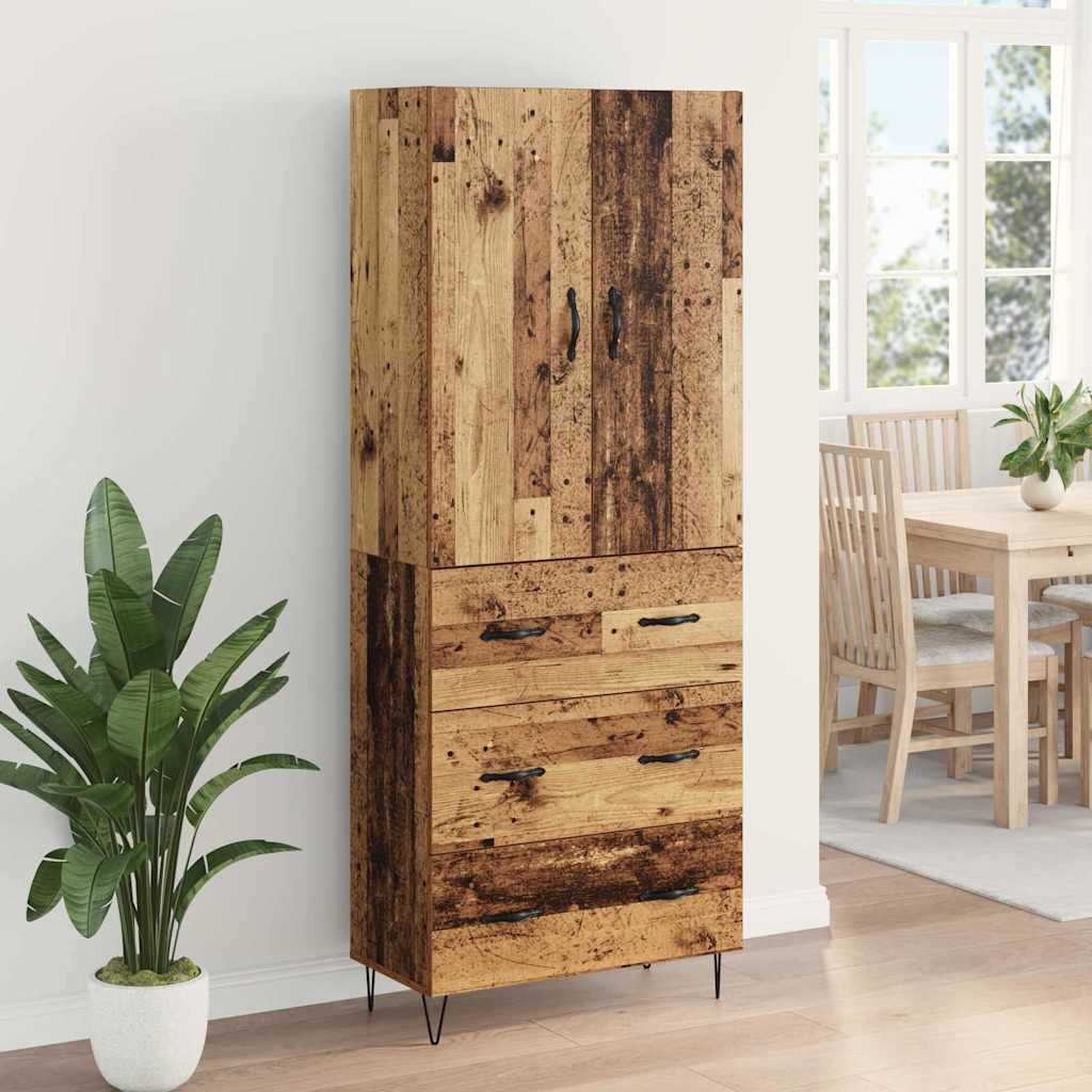 Highboard 2 kom. Staro drvo 69,5 x 34 x 180 cm