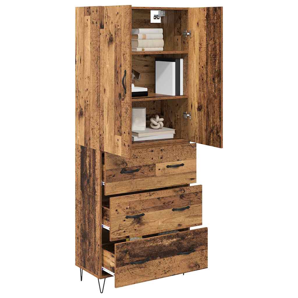 Highboard 2 kom. Staro drvo 69,5 x 34 x 180 cm