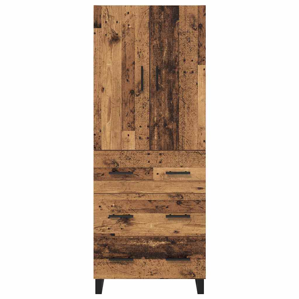 Highboard s ladicama 2 pcs Staro drvo 69,5 x 34 x 180 cm