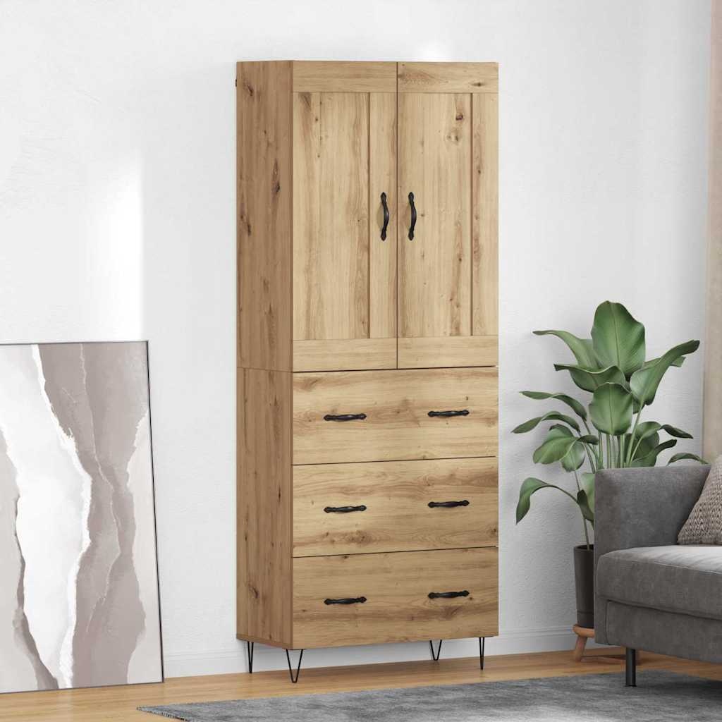 Highboard Umjetnički hrast 69,5 x 34 x 180 cm Konstruirano drvo