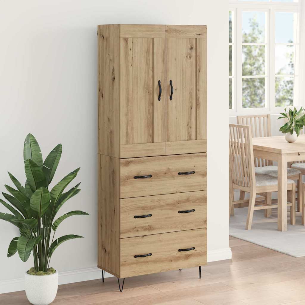 Highboard Umjetnički hrast 69,5 x 34 x 180 cm Konstruirano drvo