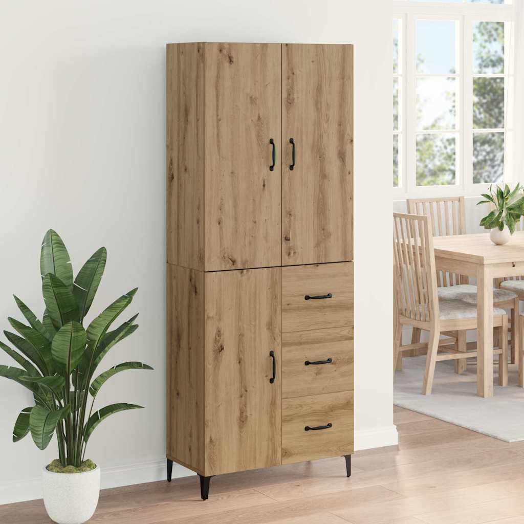 Highboard Umjetnički hrast 69,5 x 34 x 180 cm Konstruirano drvo