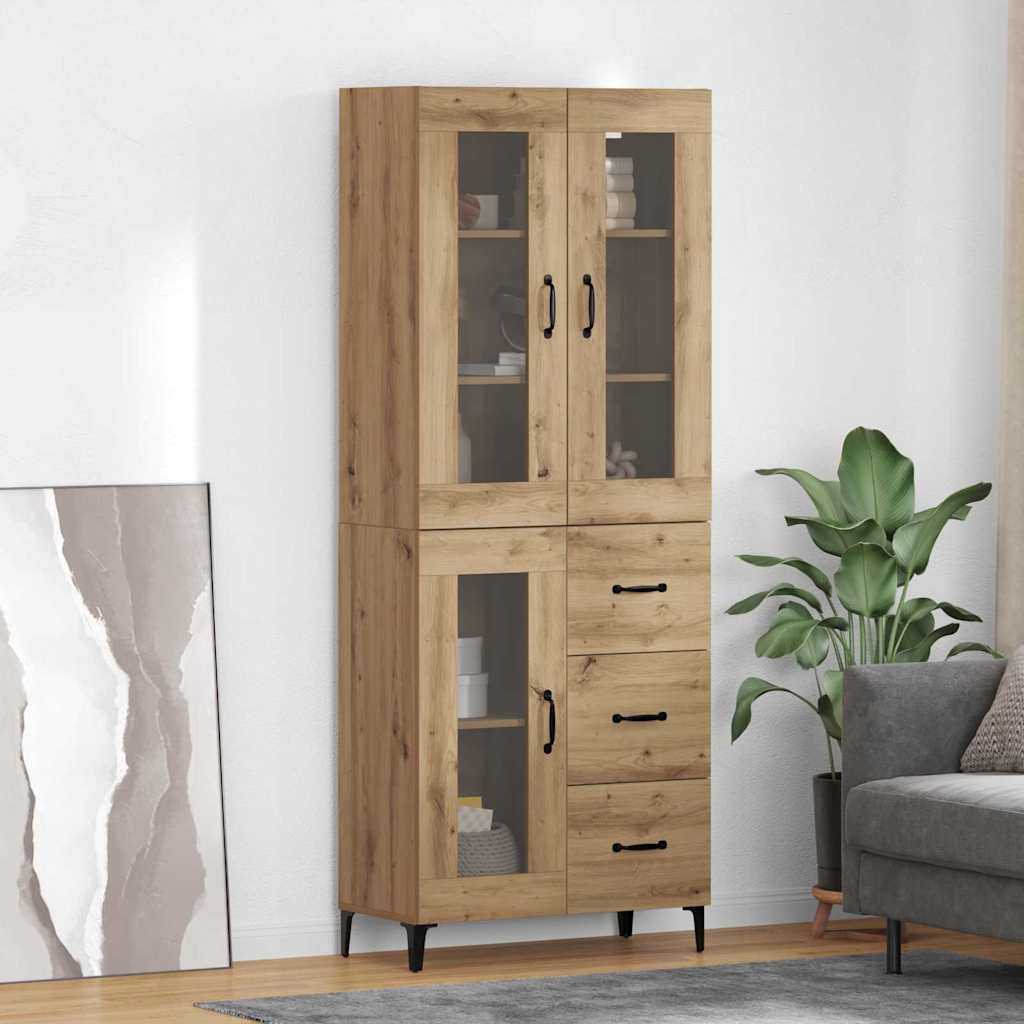 Highboard Umjetnički hrast 69,5 x 34 x 180 cm Konstruirano drvo