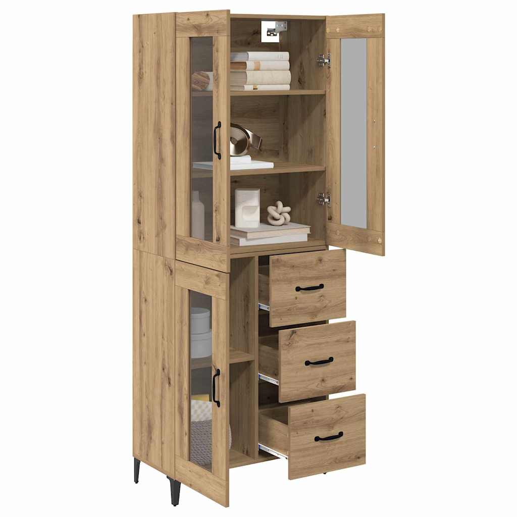Highboard Umjetnički hrast 69,5 x 34 x 180 cm Konstruirano drvo