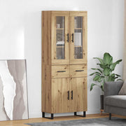 Highboard 2 kom. Umjetnički hrast 69,5 x 34 x 180 cm
