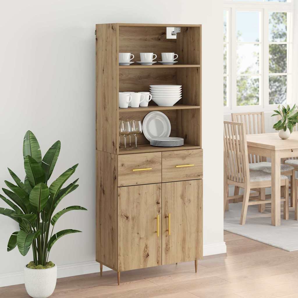 Highboard Umjetnički hrast 69,5 x 34 x 180 cm Konstruirano drvo