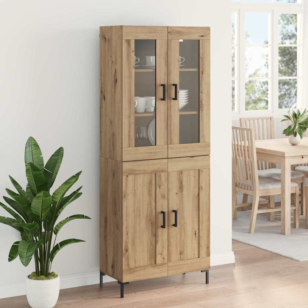 Highboard 2 pcs Umjetnički hrast Konstruirano drvo