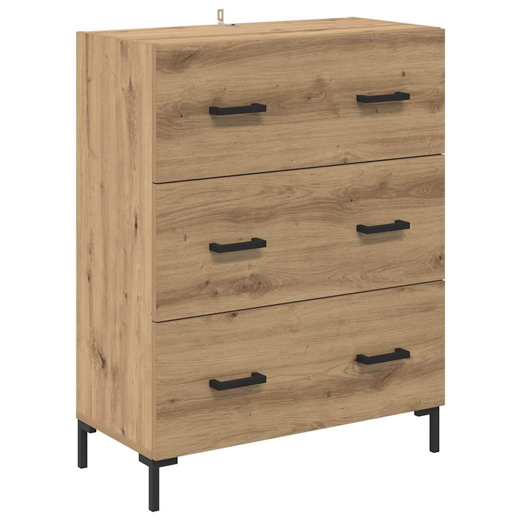 Highboard s ladicama 2 pcs Umjetnički hrast Konstruirano drvo
