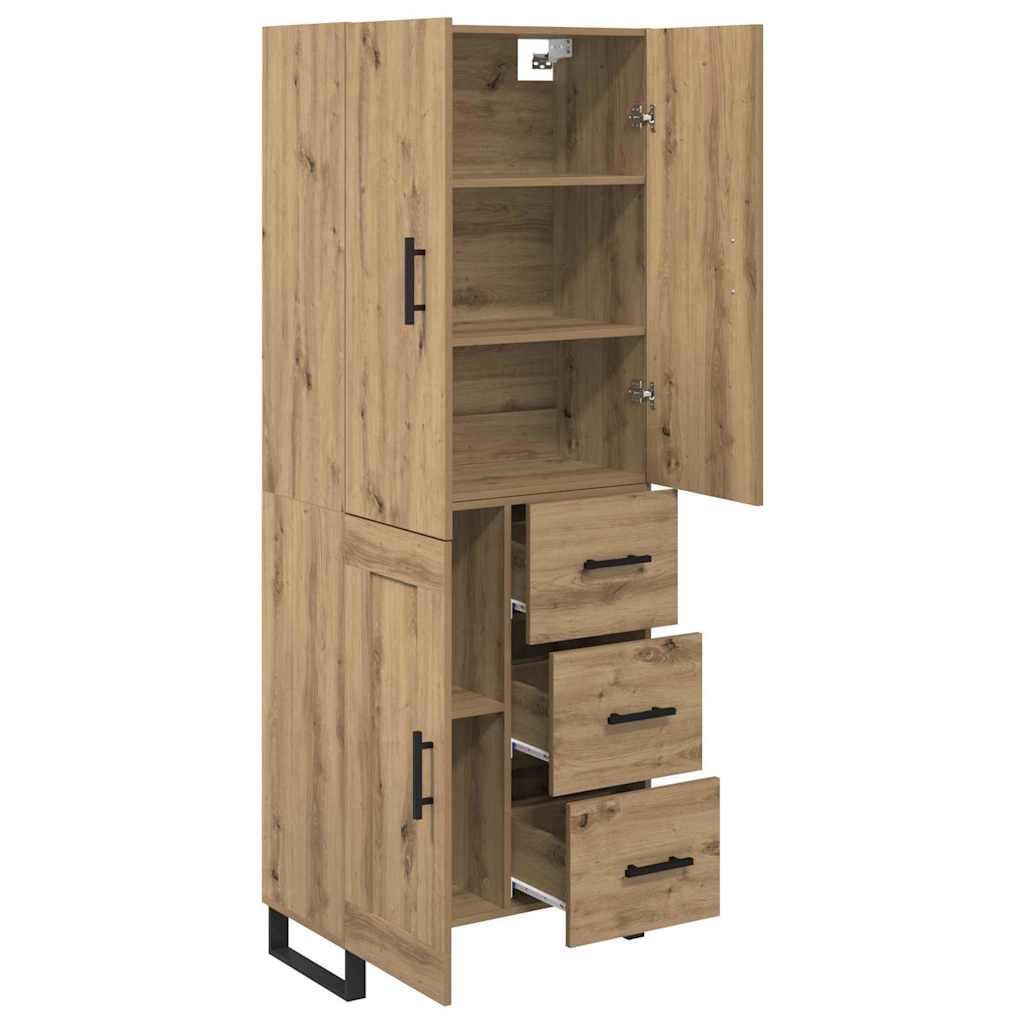 Highboard s ladicama 2 pcs Umjetnički hrast 69,5 x 34 x 180 cm