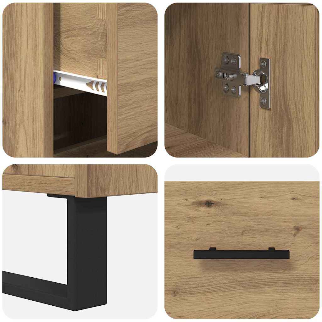 Highboard Umjetnički hrast 34,5 x 34 x 180 cm Konstruirano drvo