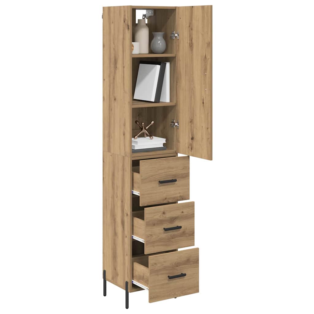 Highboard Umjetnički hrast 34,5 x 34 x 180 cm Konstruirano drvo