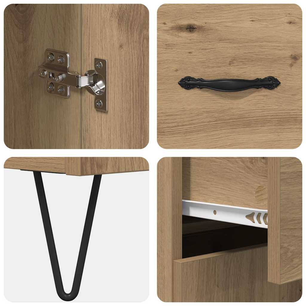 Highboard s ladicama 2 pcs Umjetnički hrast Konstruirano drvo