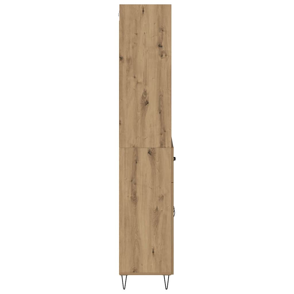Highboard s ladicama 2 pcs Umjetnički hrast Konstruirano drvo