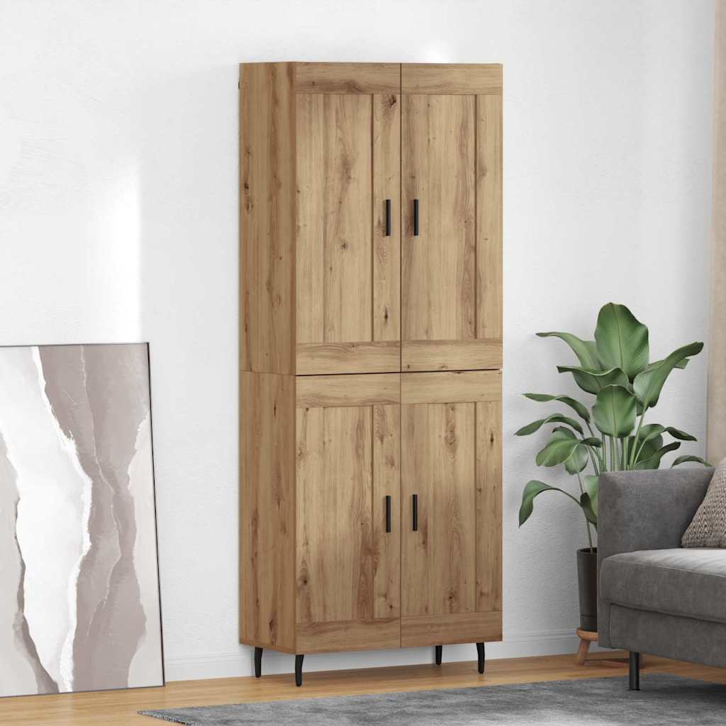 Highboard 2 pcs Umjetnički hrast Konstruirano drvo