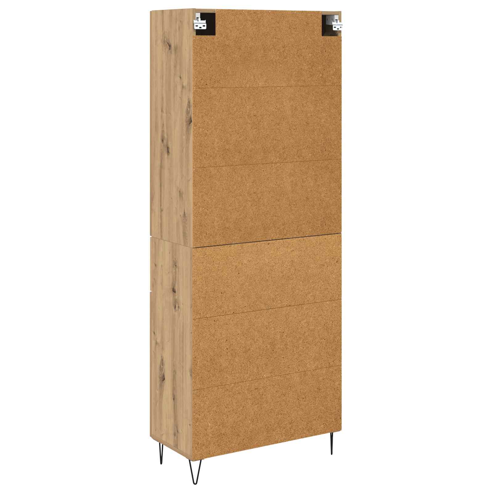 Highboard 2 pcs Umjetnički hrast Inženjersko drvo i staklo