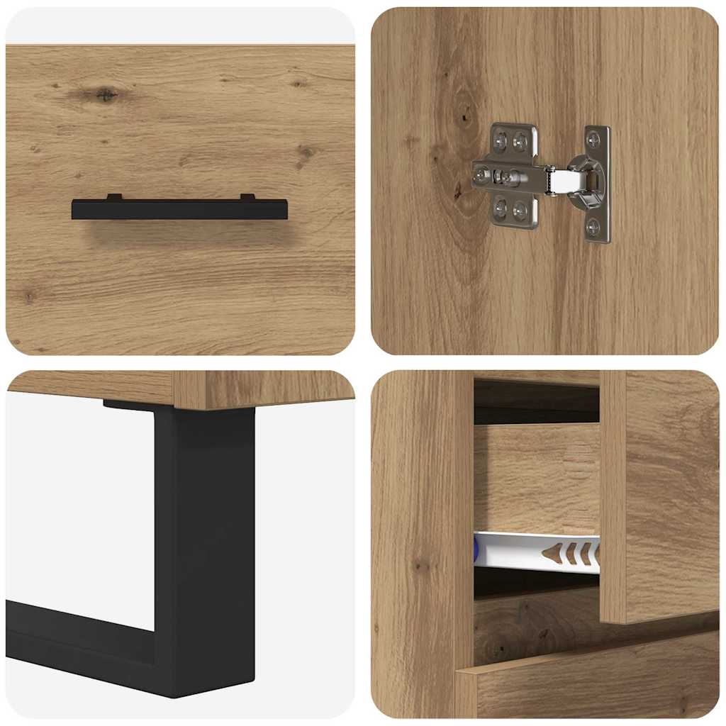 Highboard s ladicama 2 pcs Umjetnički hrast Konstruirano drvo