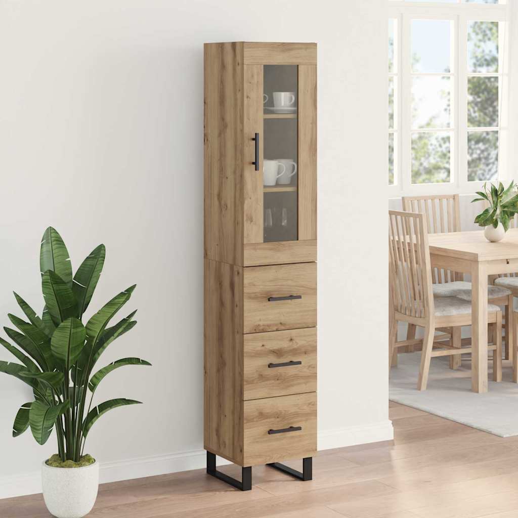 Highboard Umjetnički hrast 34,5 x 34 x 180 cm Konstruirano drvo