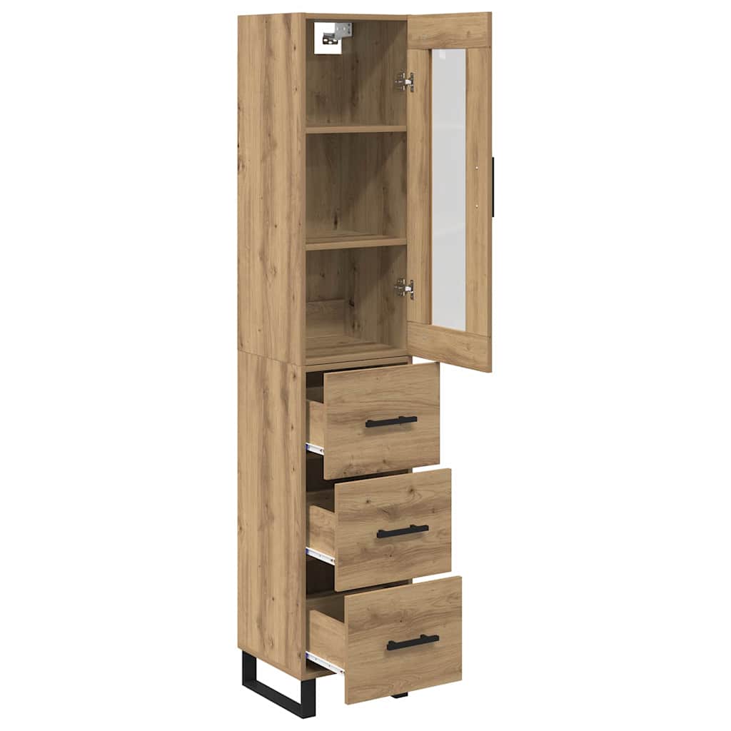 Highboard Umjetnički hrast 34,5 x 34 x 180 cm Konstruirano drvo
