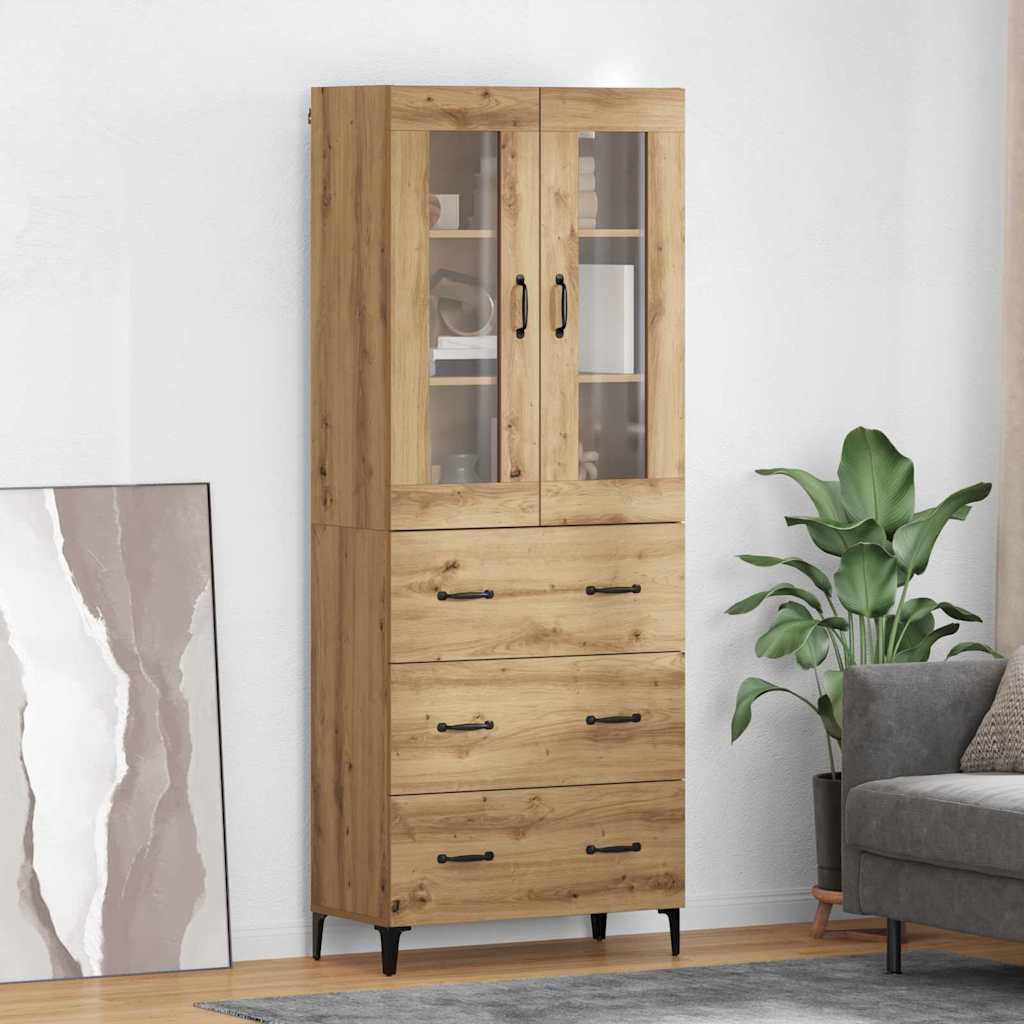 Highboard Umjetnički hrast 69,5 x 34 x 180 cm Konstruirano drvo
