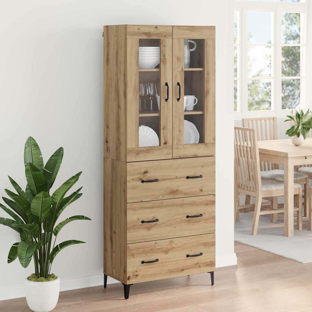 Highboard Umjetnički hrast 69,5 x 34 x 180 cm Konstruirano drvo