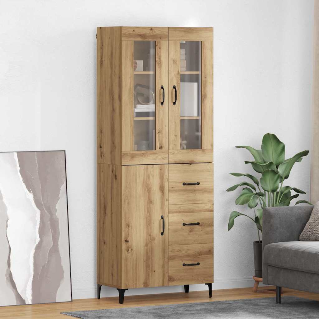 Highboard Umjetnički hrast 69,5 x 34 x 180 cm Konstruirano drvo