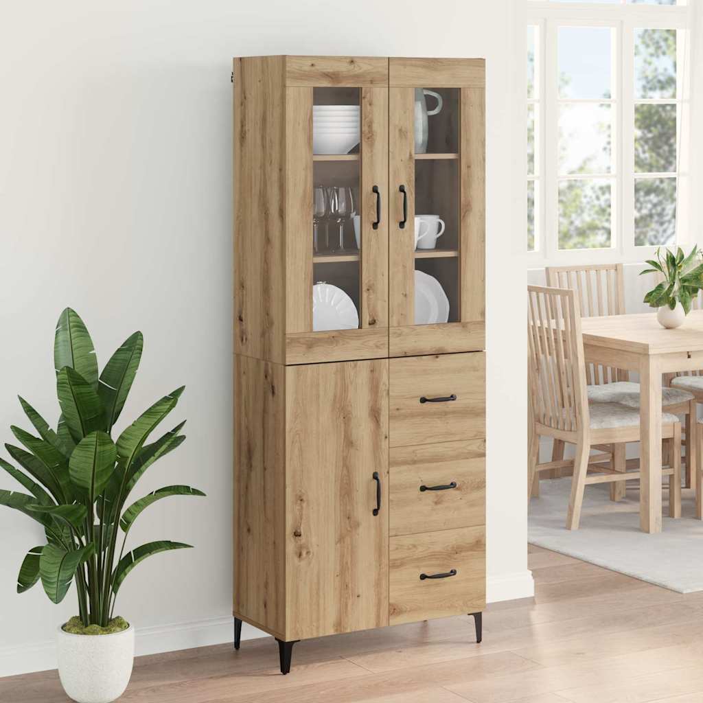 Highboard Umjetnički hrast 69,5 x 34 x 180 cm Konstruirano drvo