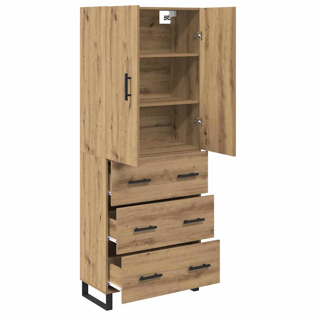 Highboard s ladicama 2 pcs Umjetnički hrast 69,5 x 34 x 180 cm