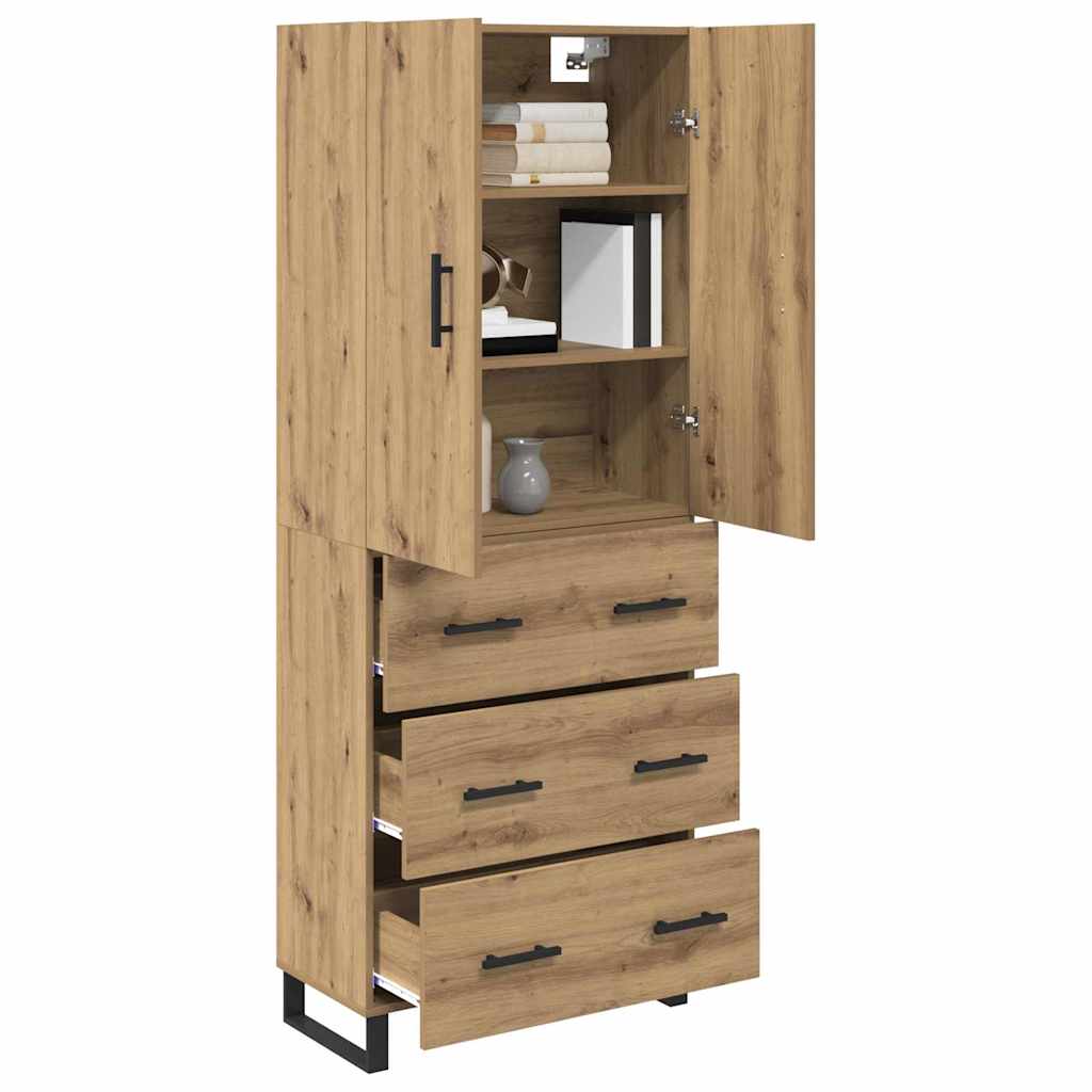 Highboard s ladicama 2 pcs Umjetnički hrast 69,5 x 34 x 180 cm