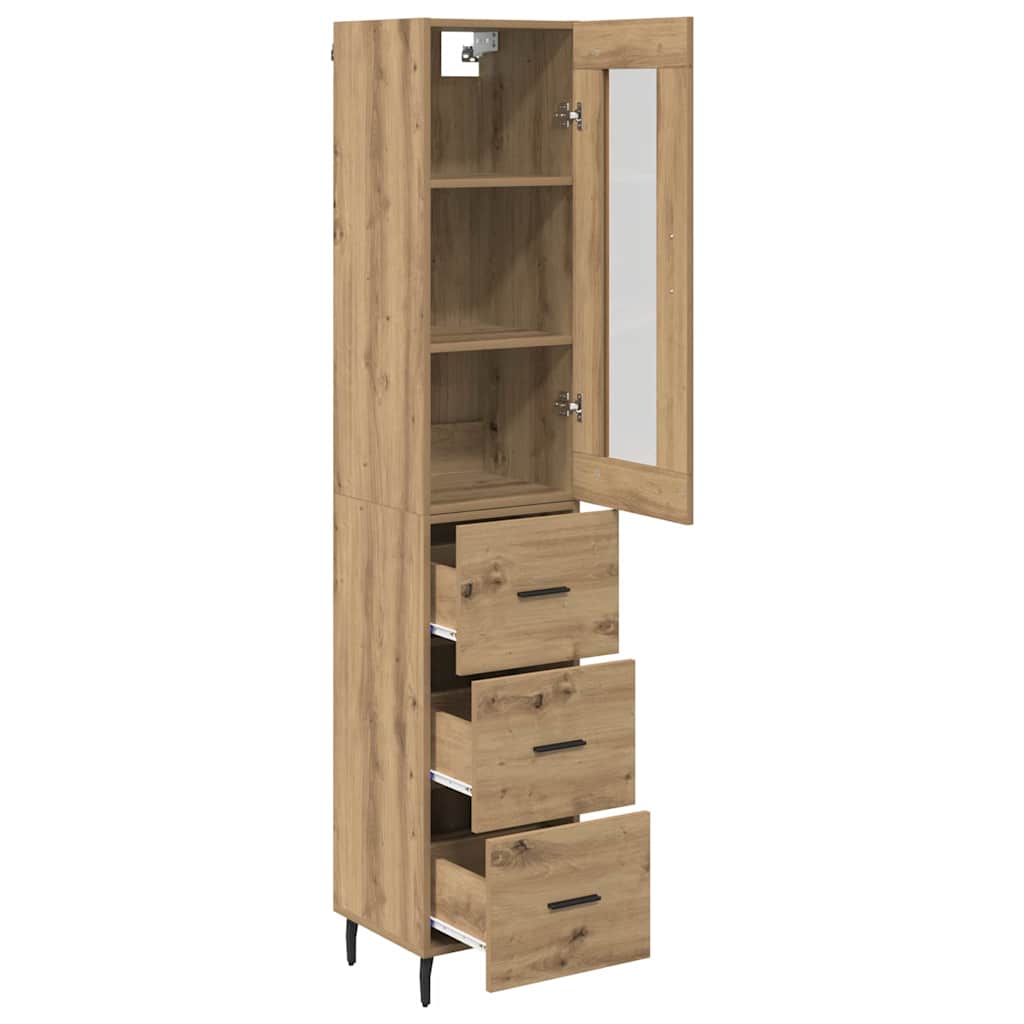 Highboard Umjetnički hrast 34,5 x 34 x 180 cm Konstruirano drvo