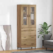 Highboard 2 kom. Umjetnički hrast 69,5 x 34 x 180 cm