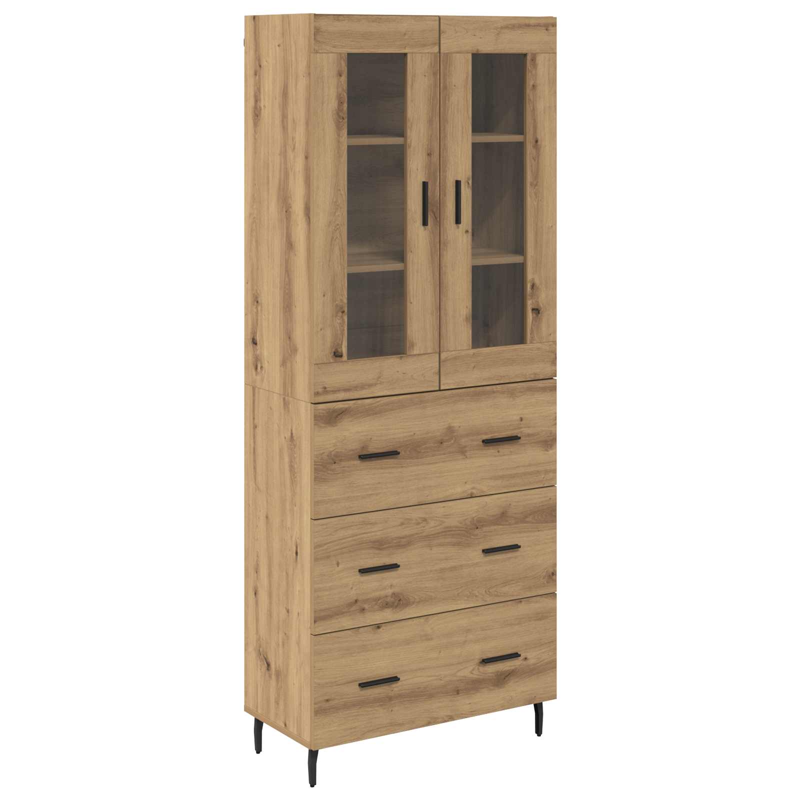 Highboard 2 kom. Umjetnički hrast 69,5 x 34 x 180 cm