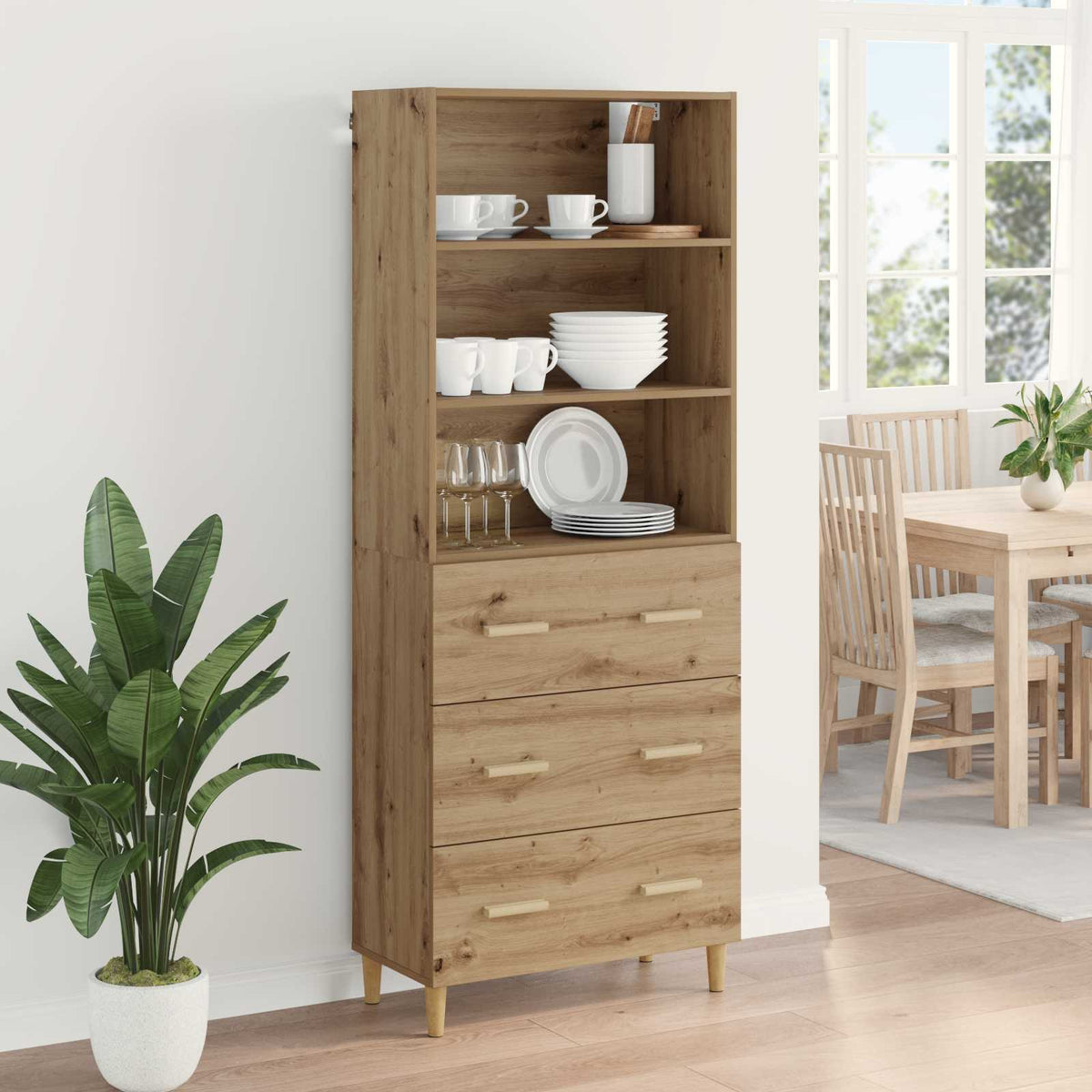 Highboard Umjetnički hrast 69,5 x 32,5 x 180 cm