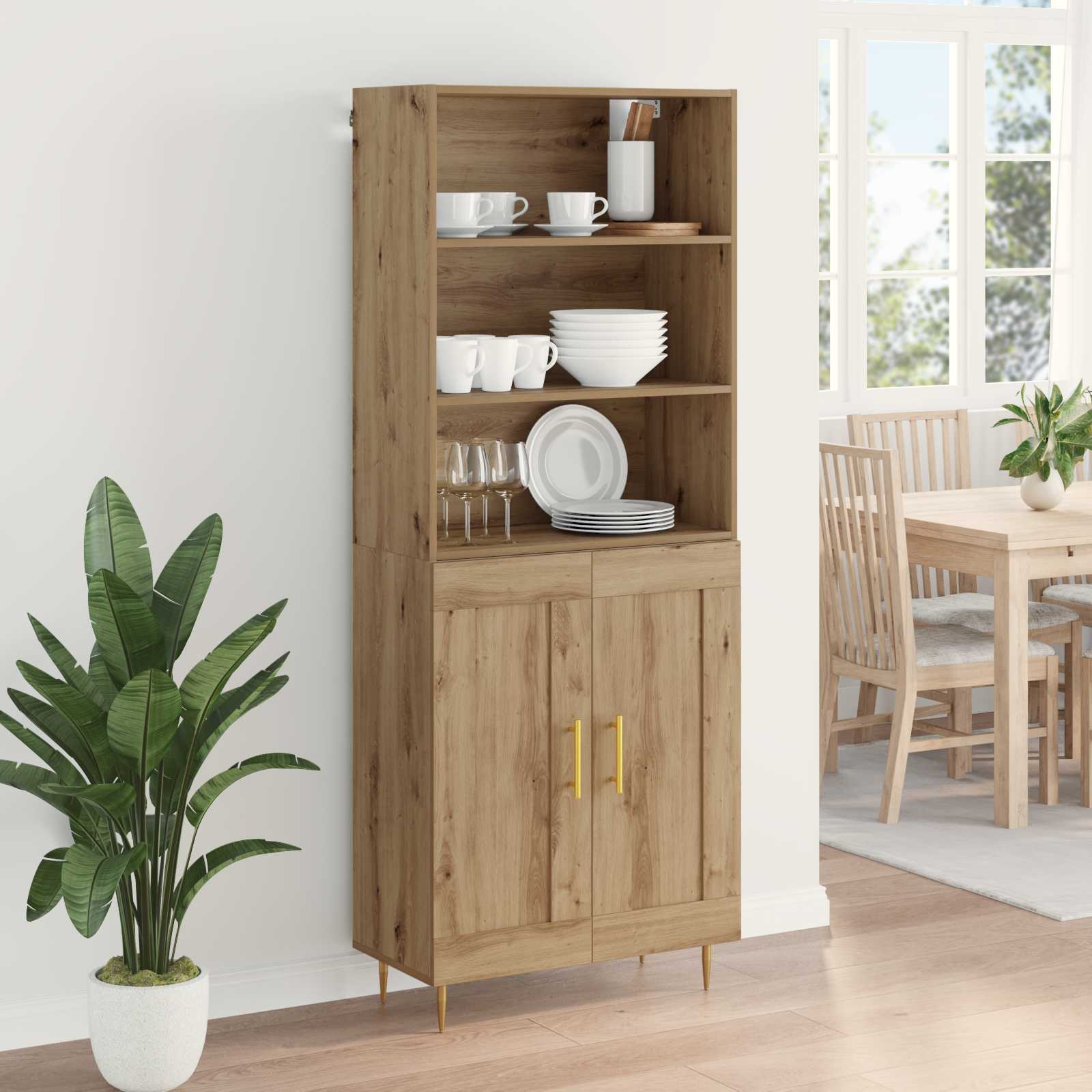 Highboard Umjetnički hrast 69,5 x 34 x 180 cm Konstruirano drvo