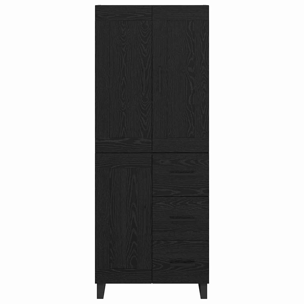 Highboard Crni hrast 69,5 x 34 x 180 cm Konstruirano drvo