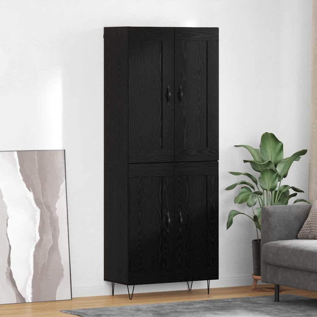 Highboard Crni hrast 69,5 x 34 x 180 cm Konstruirano drvo
