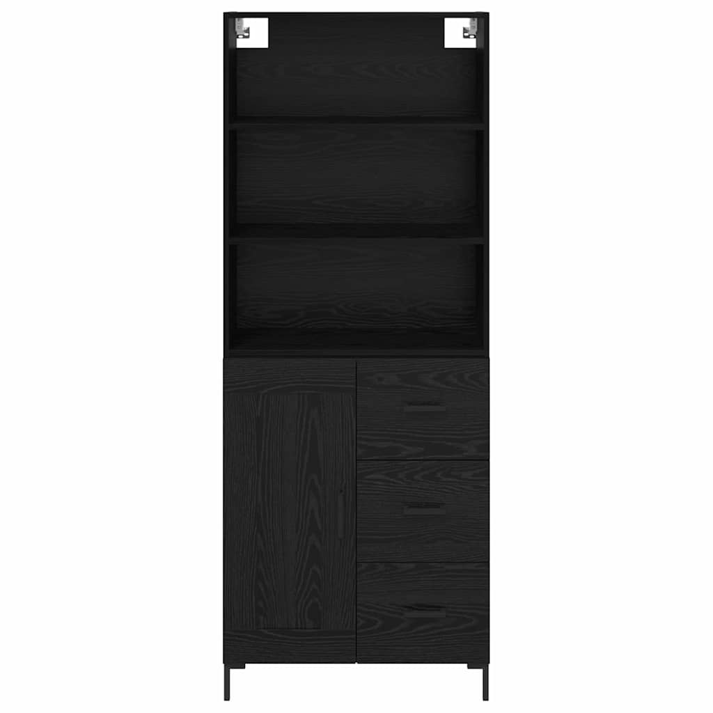 Highboard Crni hrast 69,5 x 34 x 180 cm Konstruirano drvo