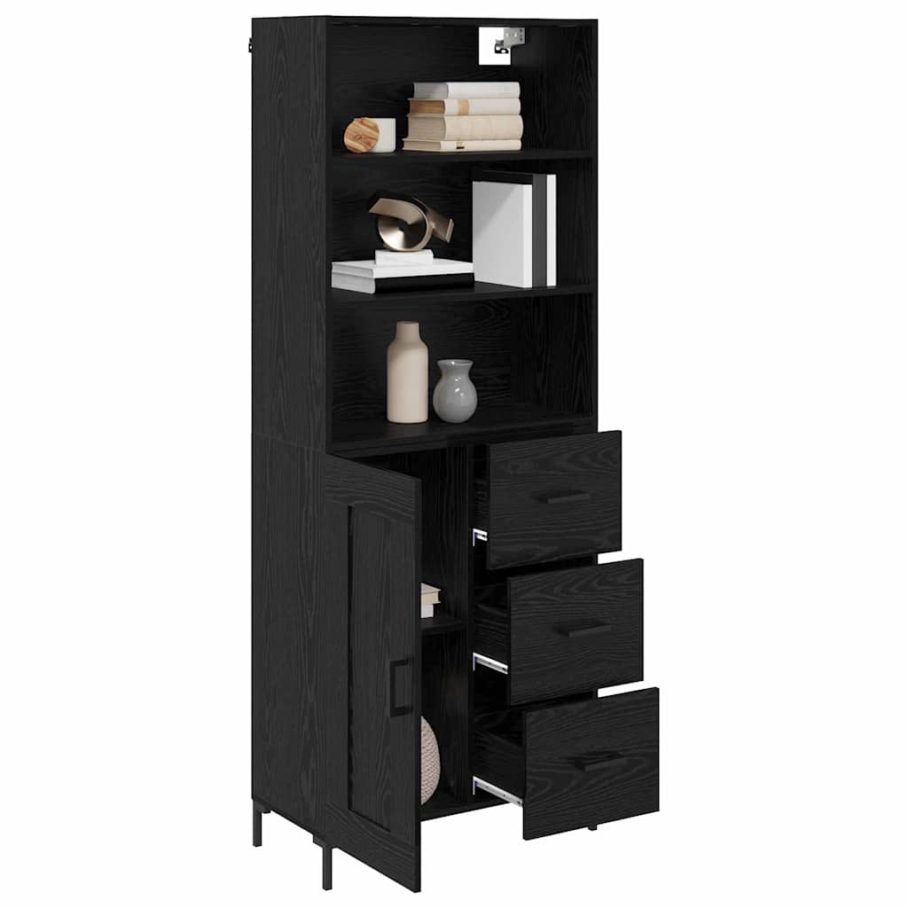 Highboard Crni hrast 69,5 x 34 x 180 cm Konstruirano drvo